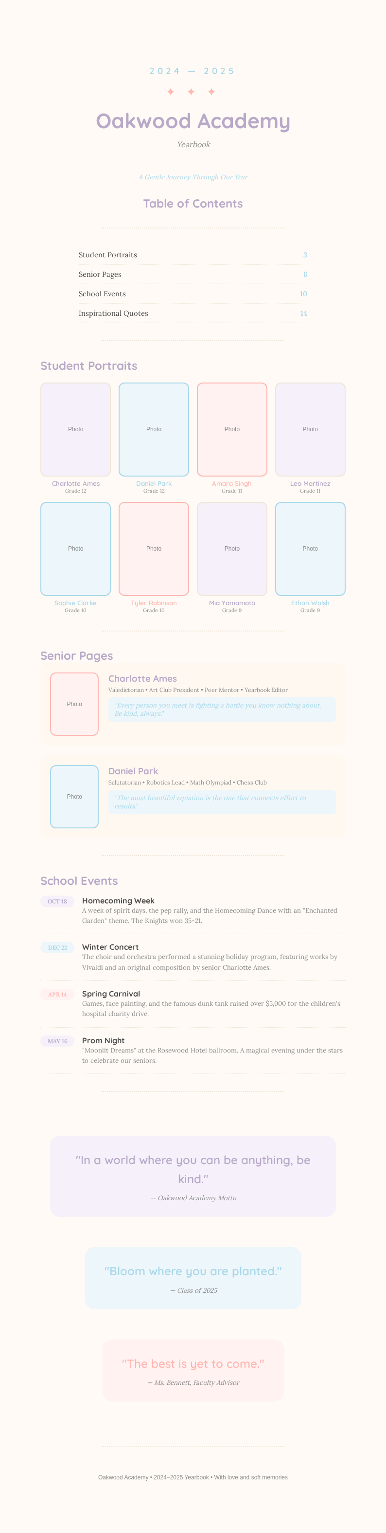 Soft Pastel Yearbook